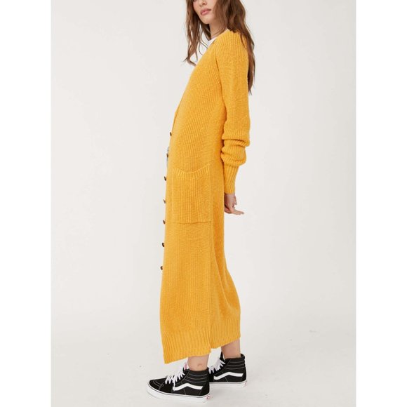 🎉LAST CHANCE🎉 NWT Free People It's Alright Cardi / Golden Apricot Combo - Picture 2 of 6